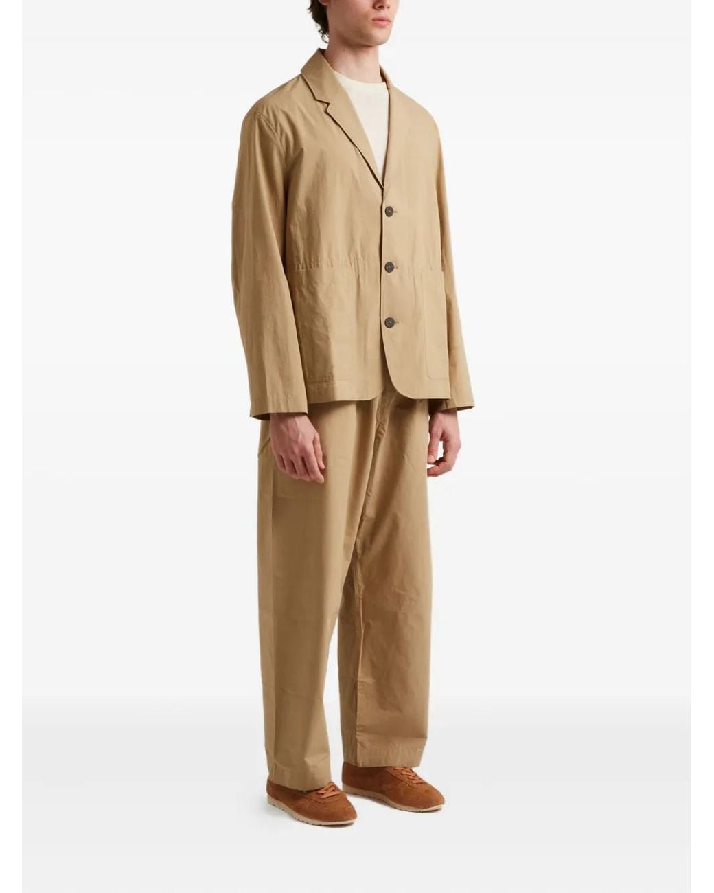 Studio Nicholson Natural Three-Button Patch-Pocket Jacket for men
