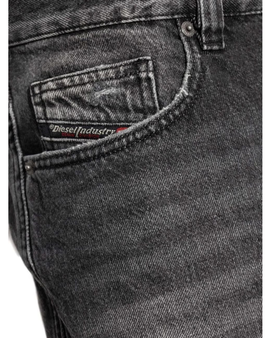 DIESEL Gray Distressed-Effect Denim Shorts for men