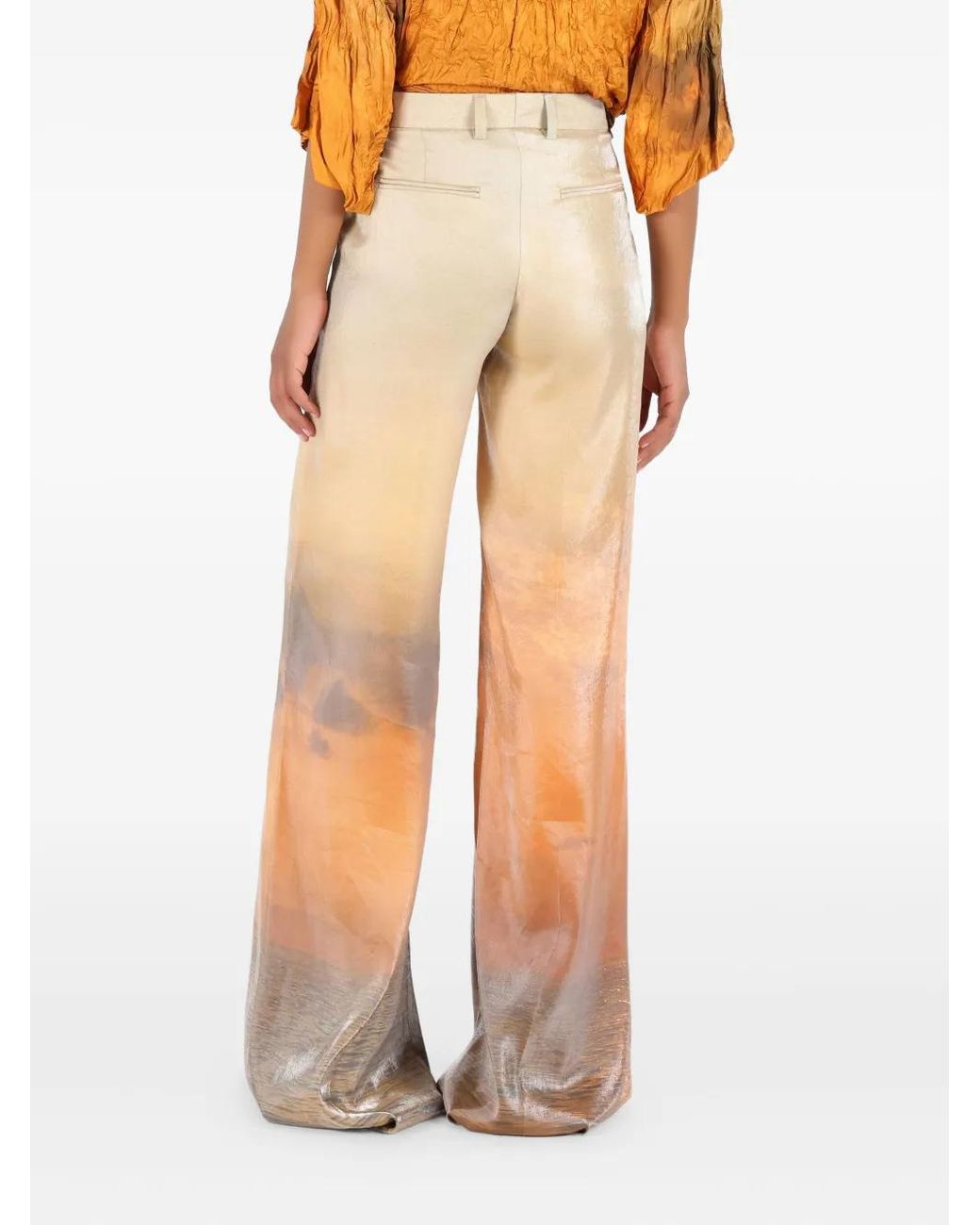 Roberto Cavalli Natural Printed Trousers