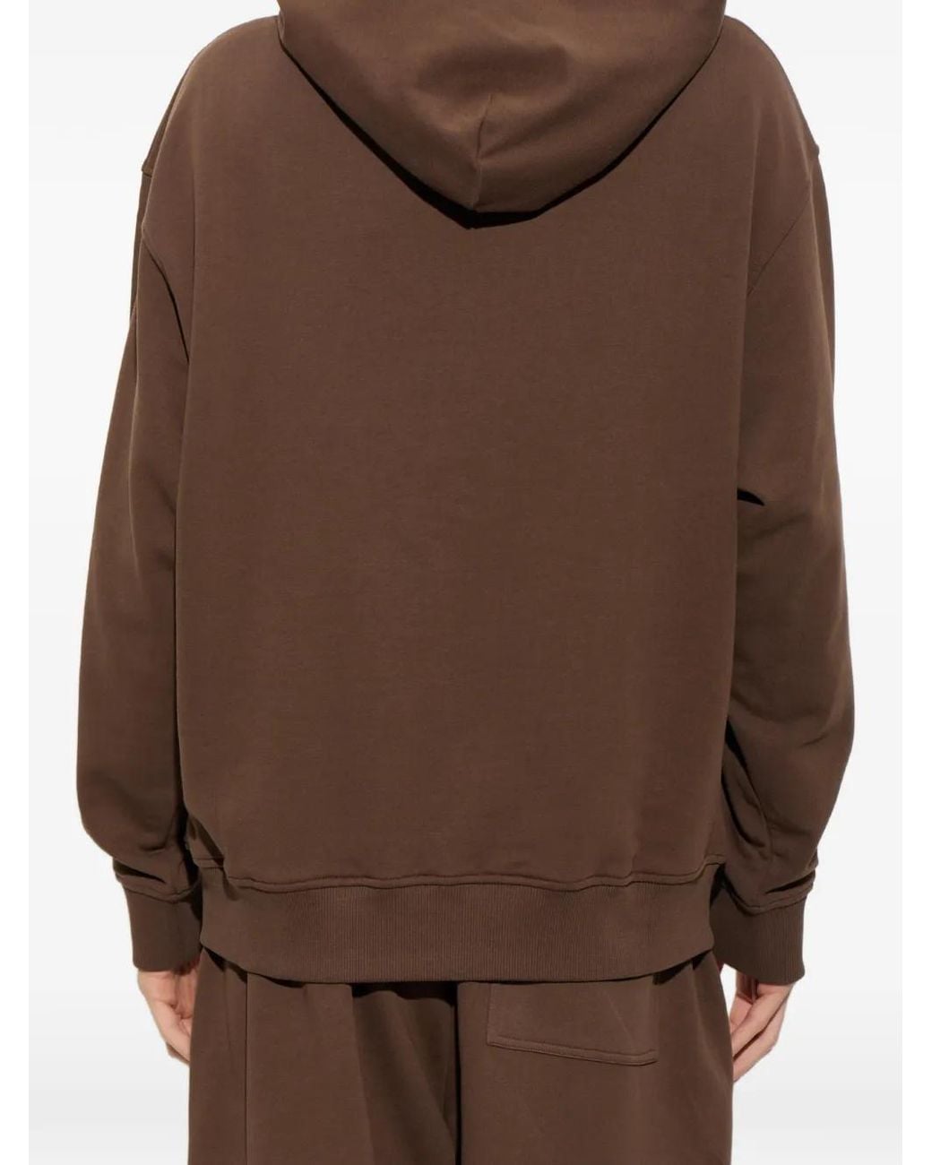 Palm Angels Brown Logo-Print Hoodie for men