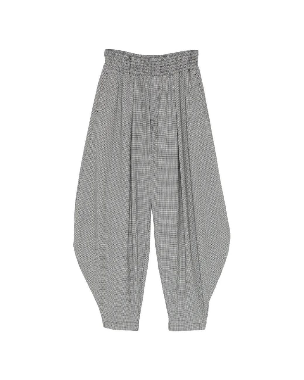 COMME DES GARÇON BLACK Gray Pantalon Ample À Motif Pied-De-Poule