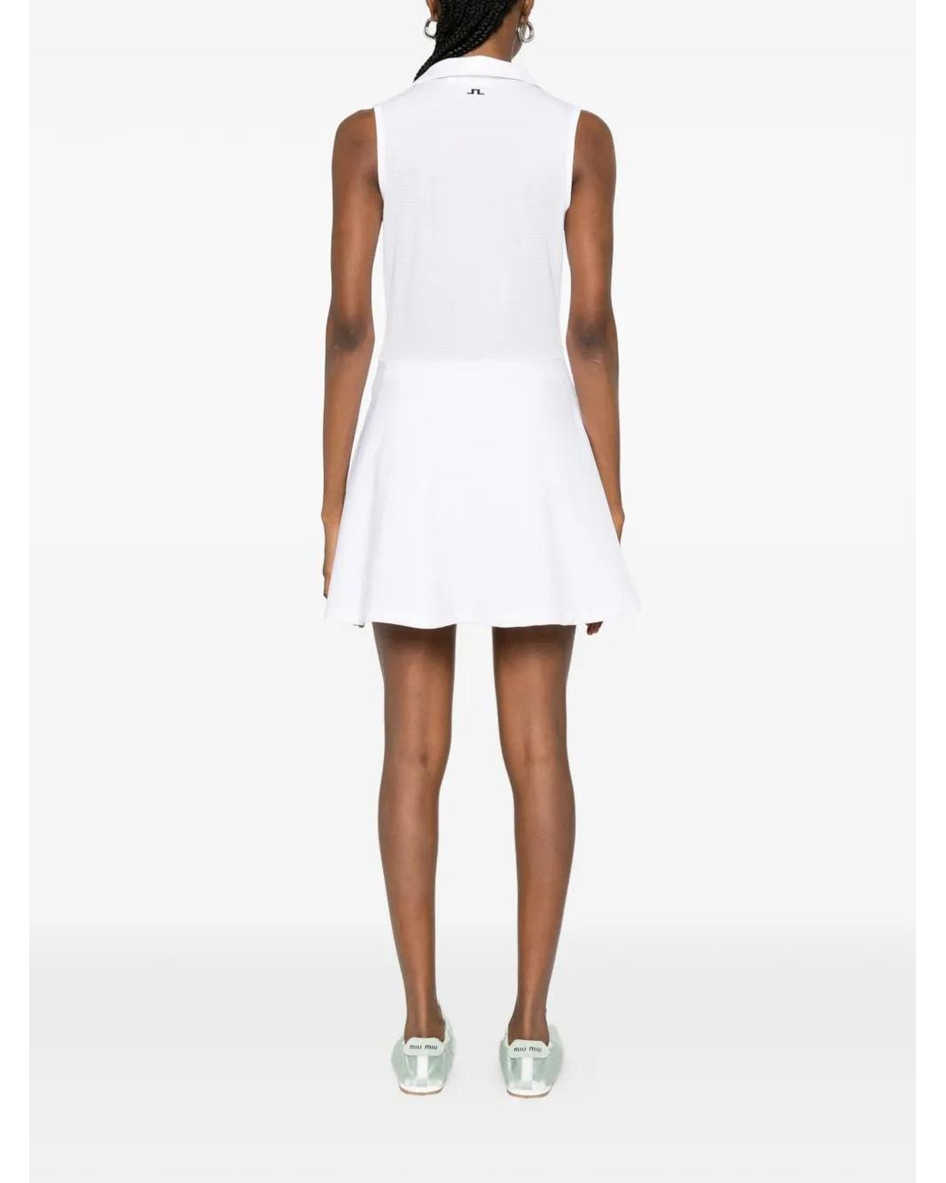 J.Lindeberg White Polo-Collar Maxi Dress