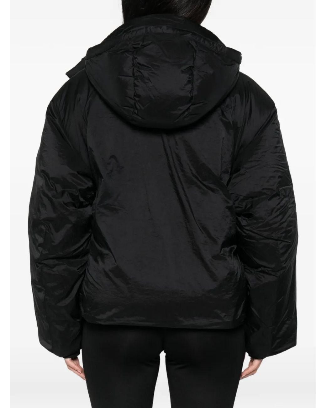 Y-3 Black Hooded Padded Coat