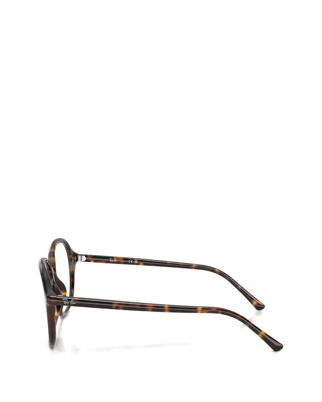 Ray-Ban Brown Rb5456 Tortoiseshell-Effect Geometric-Frame Glasses