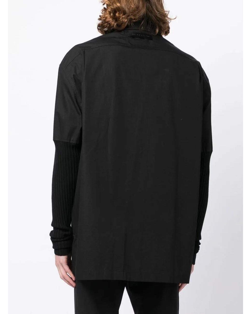 1017 ALYX 9SM Black Knitted Sleeves Shirt Jacket for men