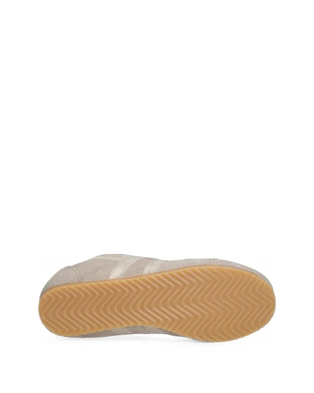 Gola White Suede Metallic-Stripe Sneakers