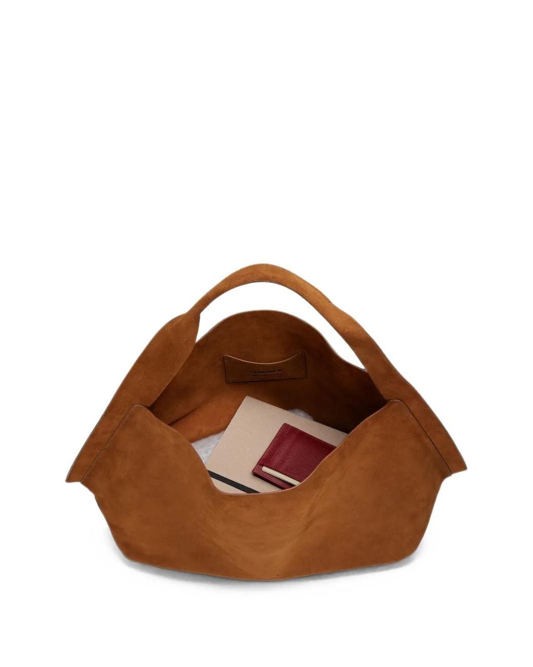Shinola Brown Derby Suede Shoulder Bag