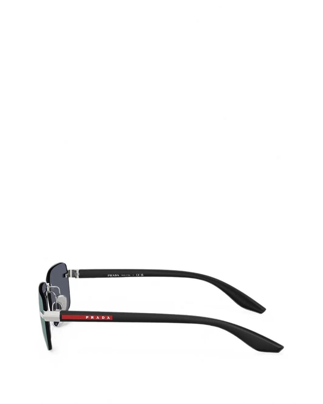 Prada Purple Rimless Rectangle-Frame Sunglasses for men