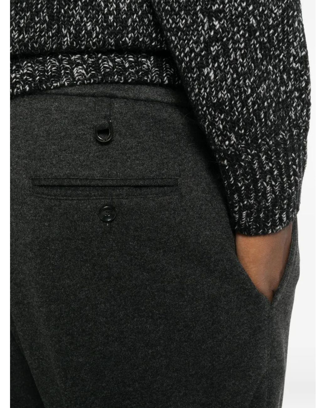 Hōsio Black Drawstring-Waist Track Pants for men