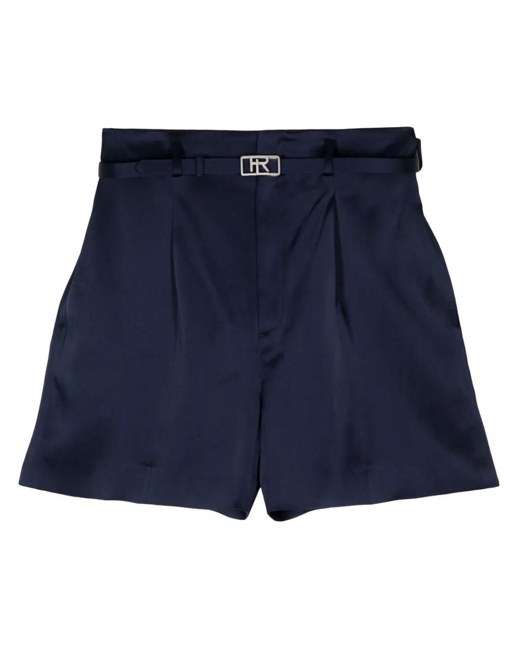 Ralph Lauren Blue Belted Satin Shorts