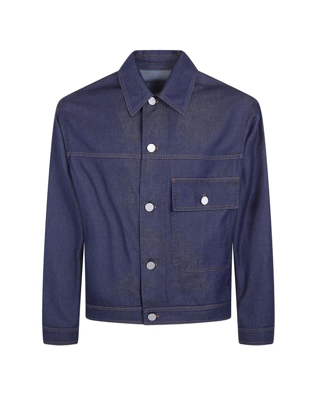 Giorgio Armani Blue Classic Denim Jacket for men