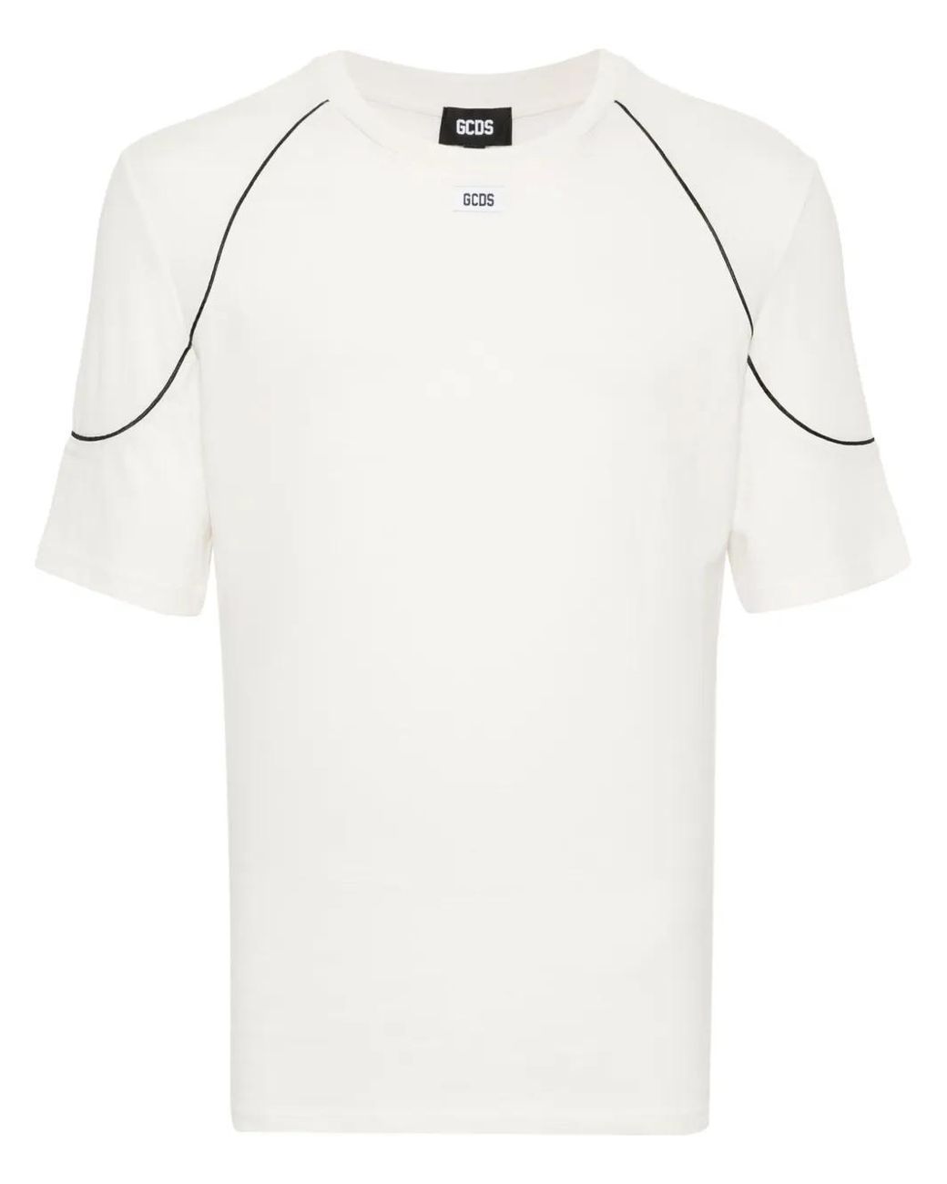 Gcds White Comma Cotton T-Shirt for men