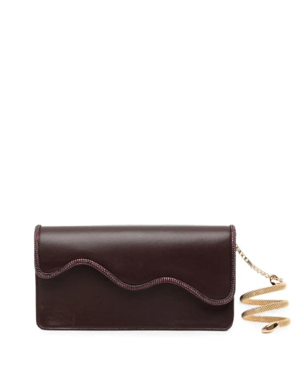 Rene Caovilla Brown Pochette À Cristaux Onda