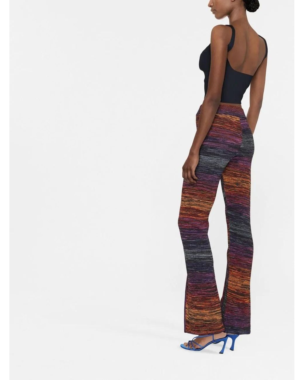 ROTATE BIRGER CHRISTENSEN Purple Space Dye Knitted Trousers