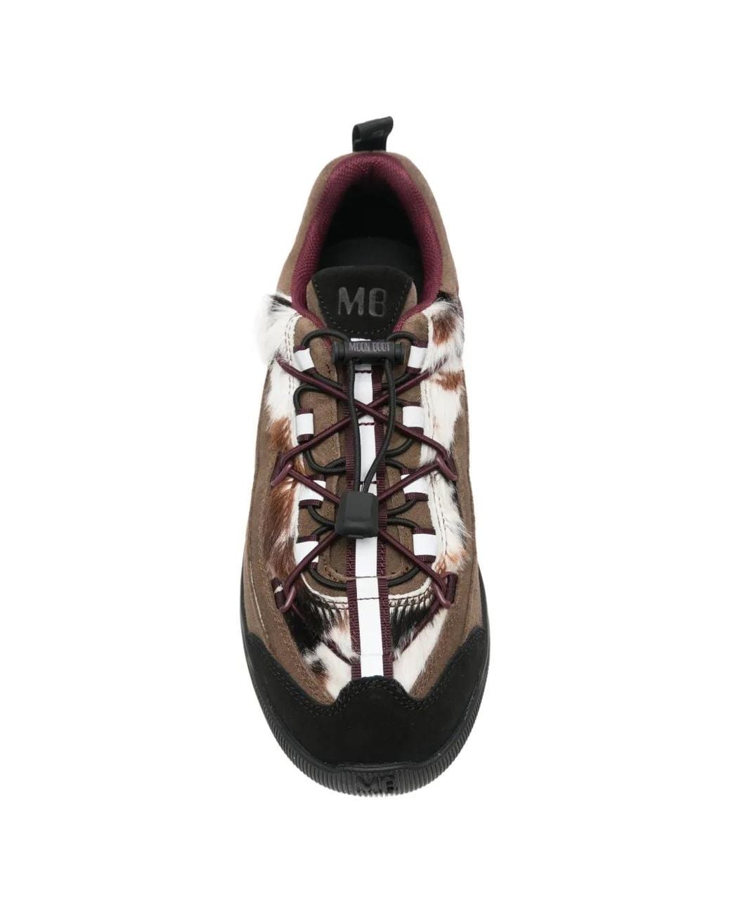Moon Boot Brown Moonlight Cow-Print Sneakers for men