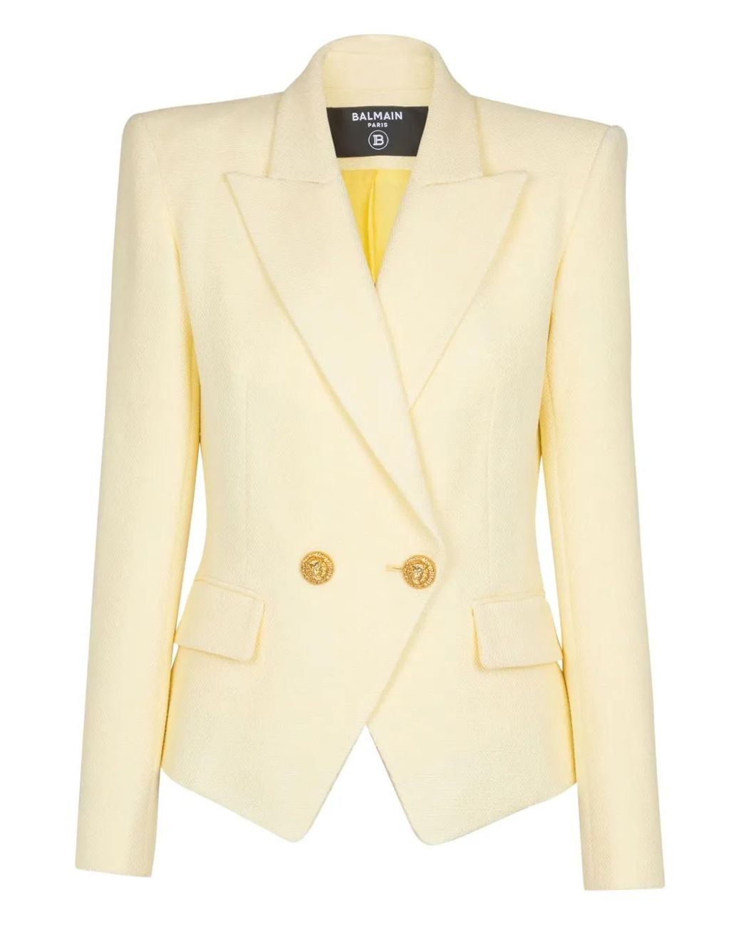 Balmain Yellow 2 Bottons "Natte" Jacket