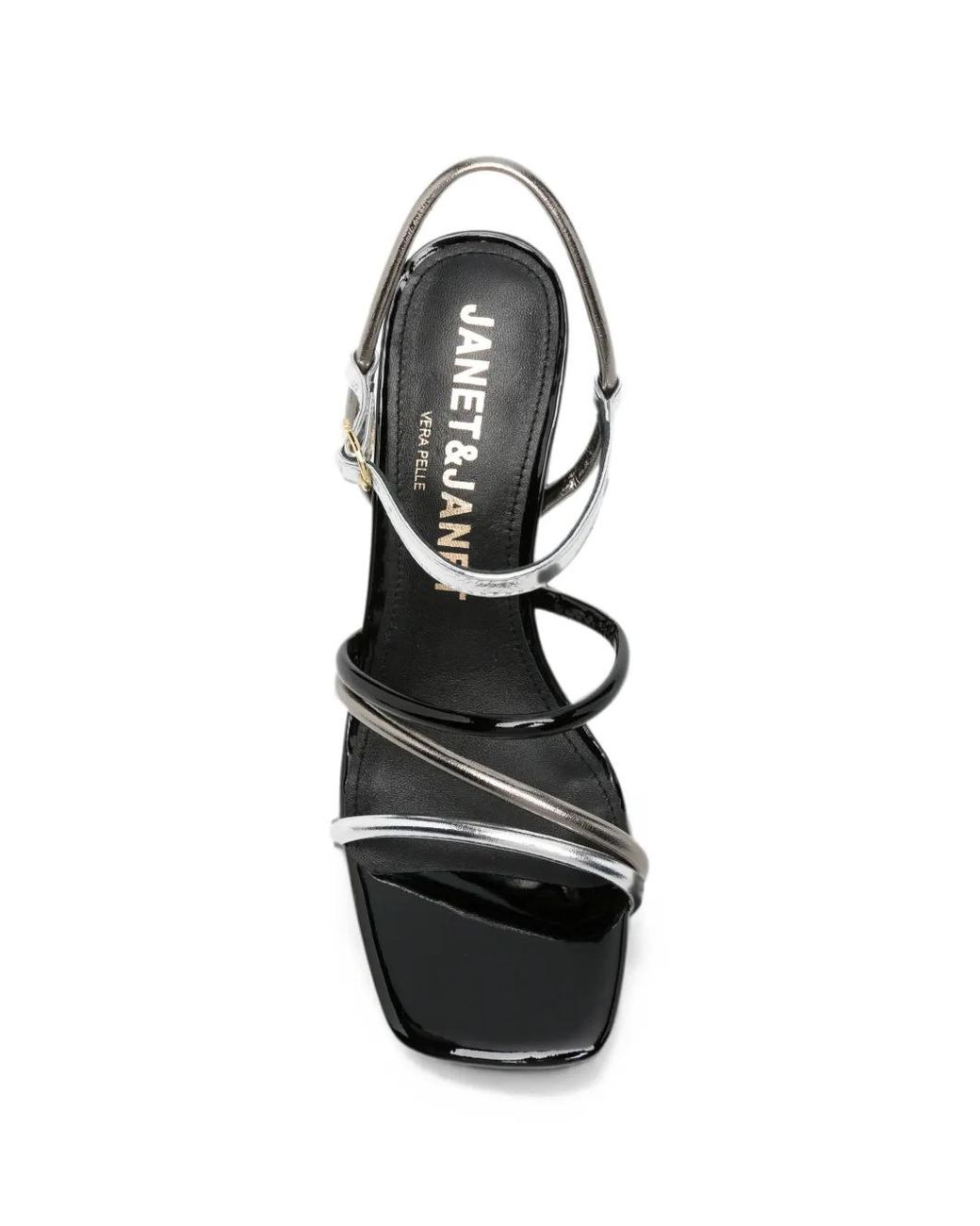Janet & Janet White Multi-Strap Heeled Sandals