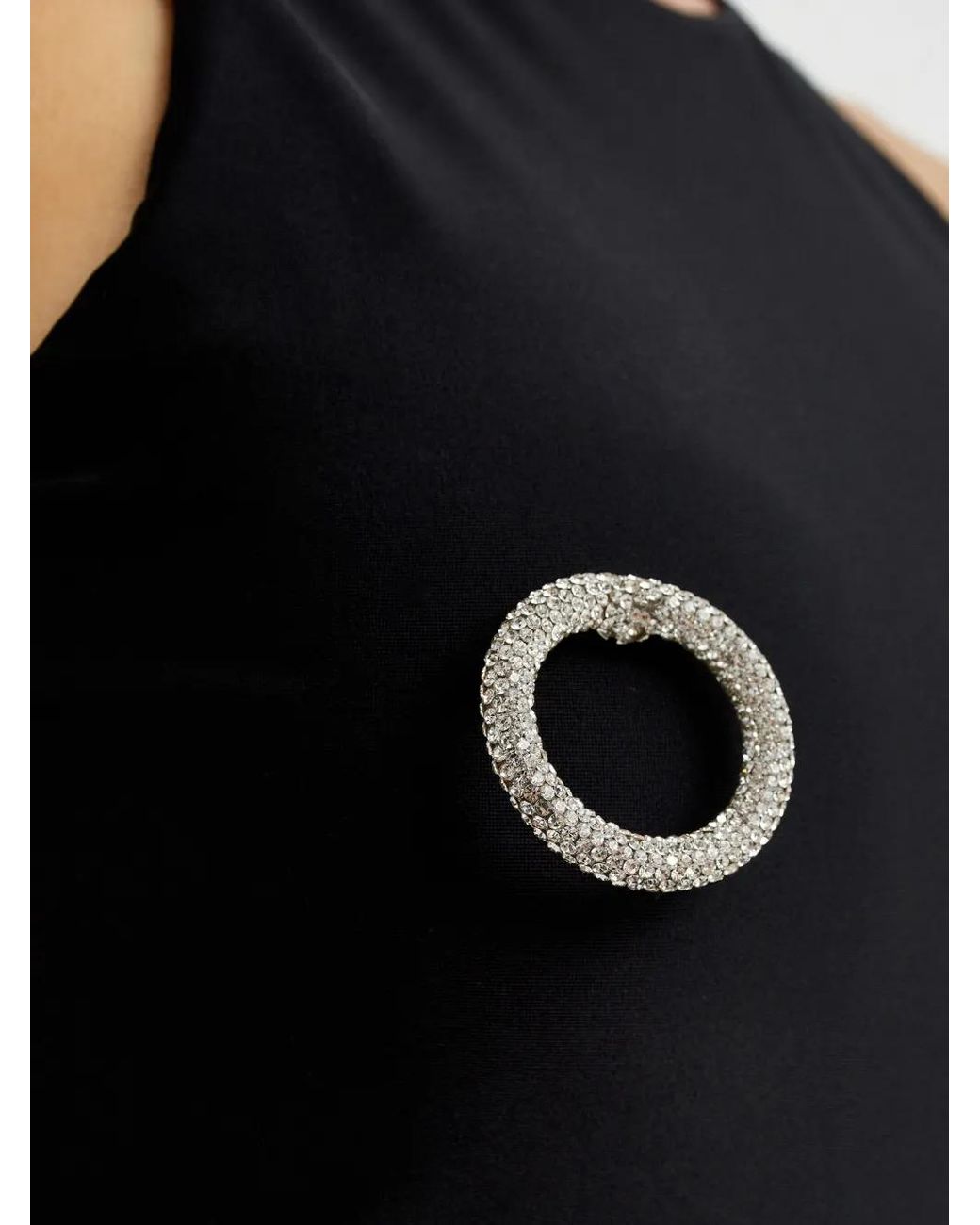Nue Black Crystal-Detail Sleeveless Top