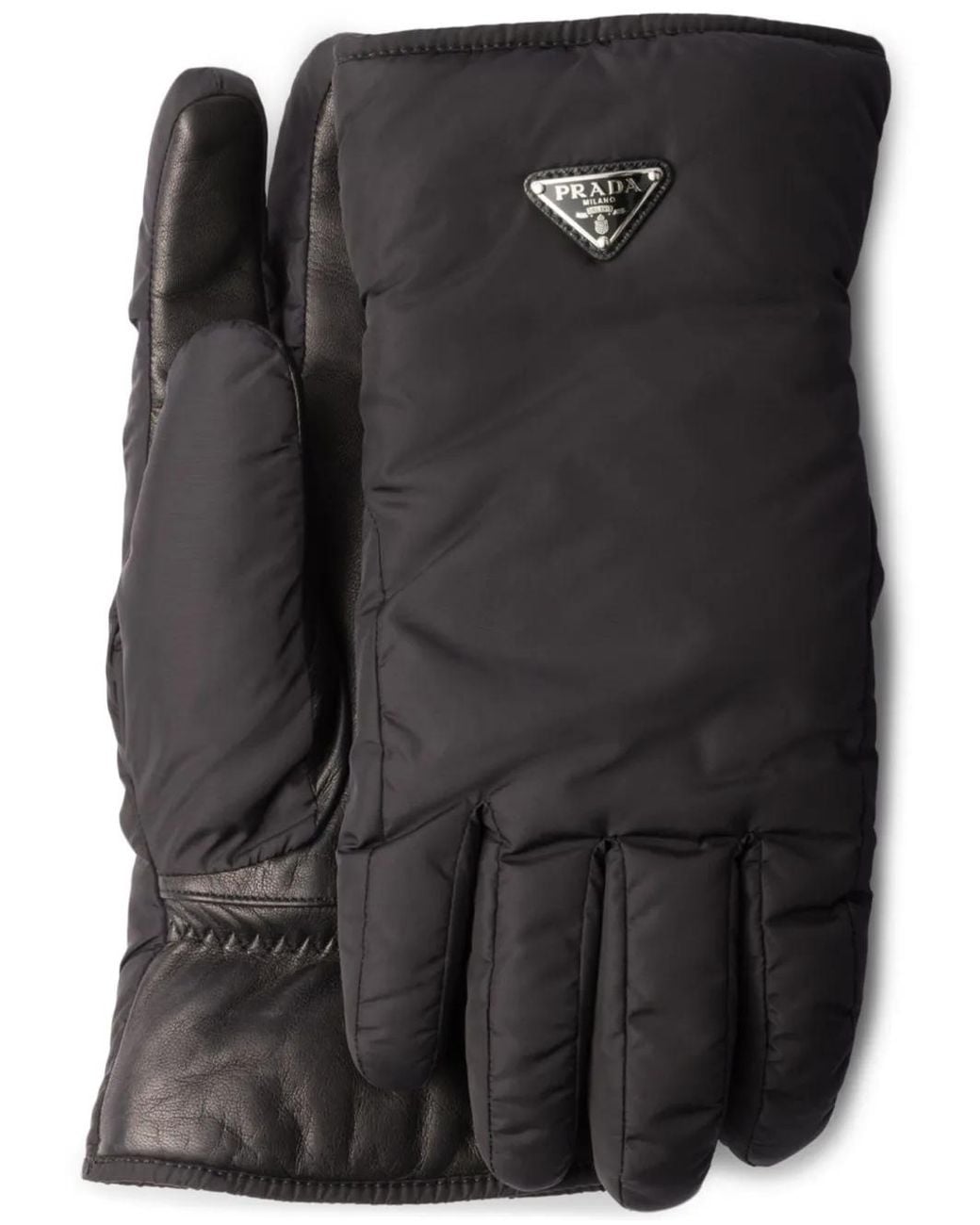 Prada Handschuhe Mit Triangel-Logo in Black für Herren