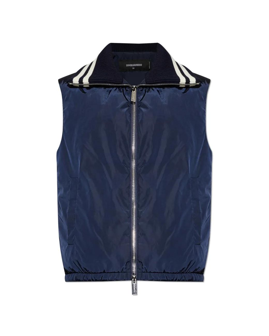 DSquared² Blue Polyamide Bordeaux Gilet Vest for men