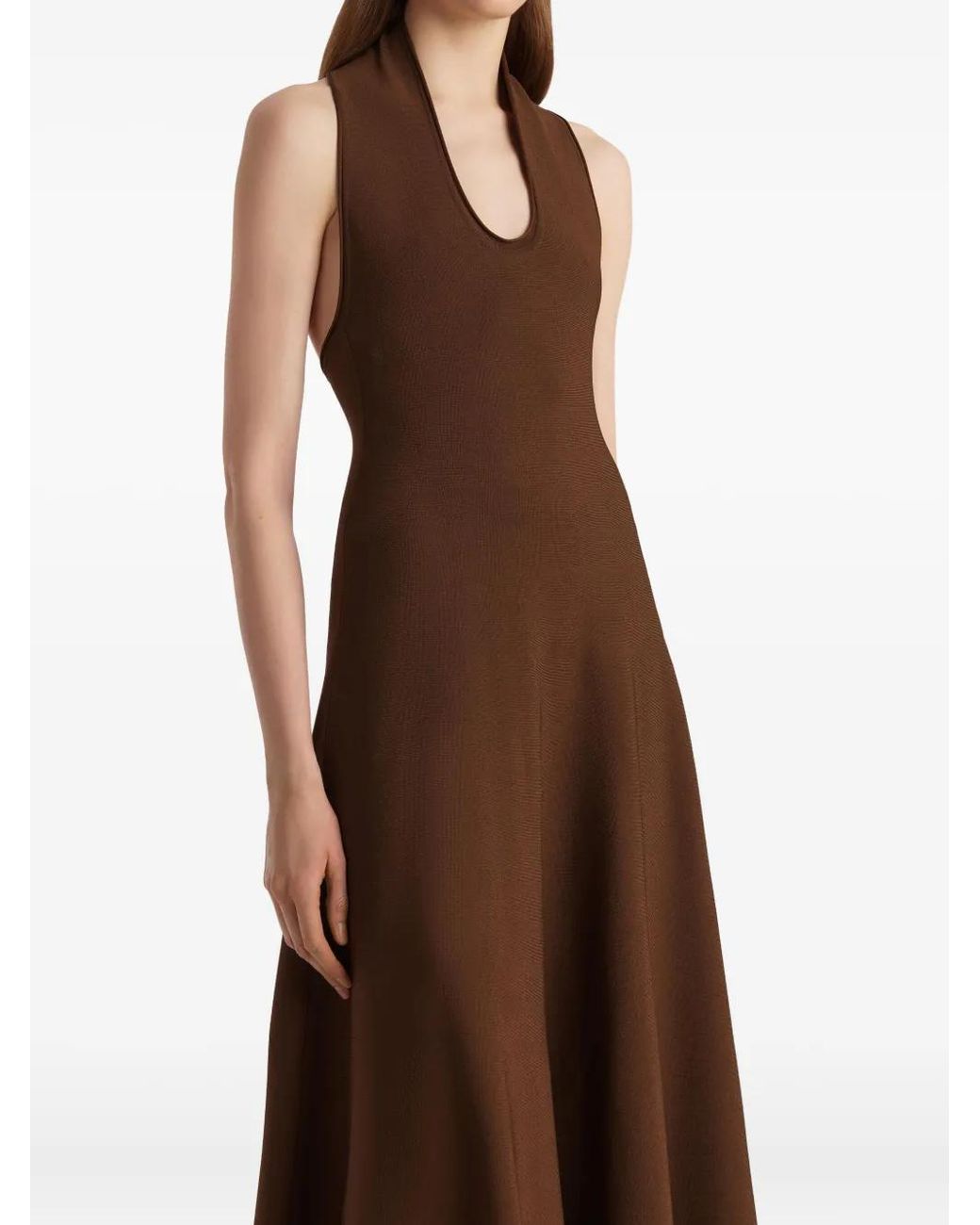 Khaite Brown Melina Dress