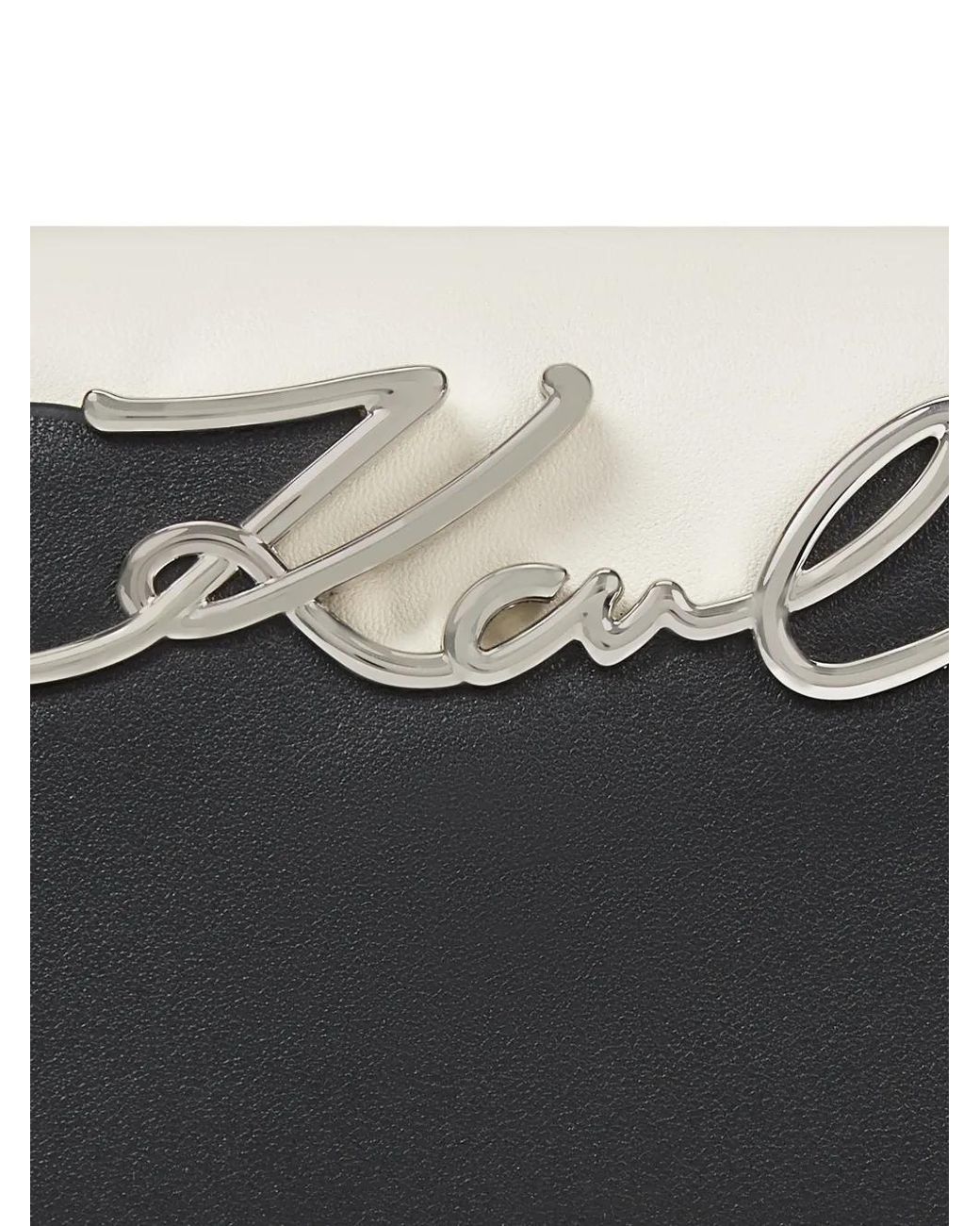 Karl Lagerfeld Black Sac À Bandoulière À Motif Damier