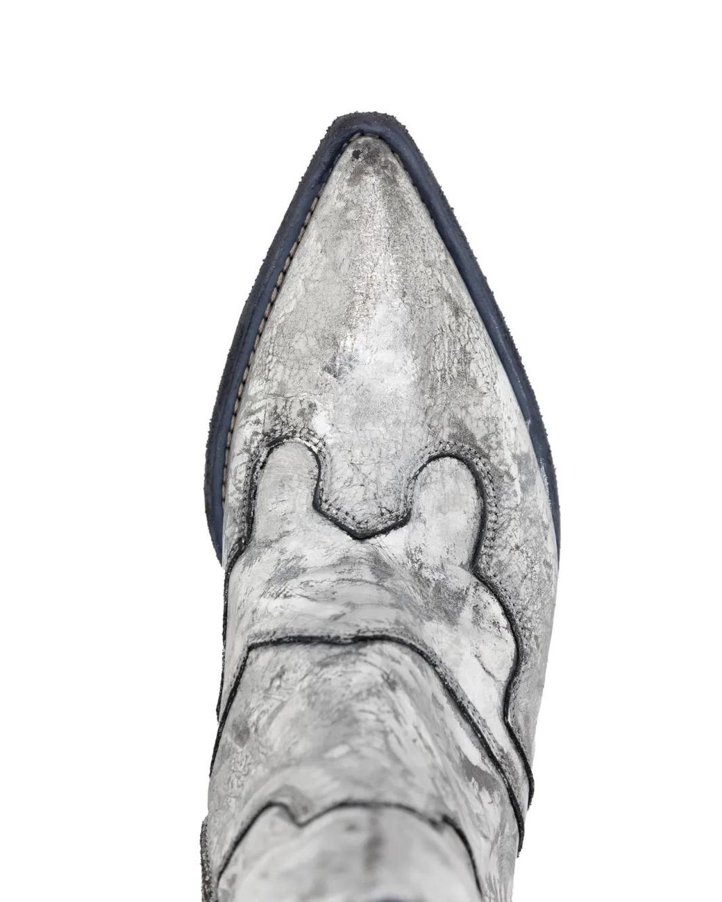 Madison Maison Gray Laminated Leather Ankle Boots