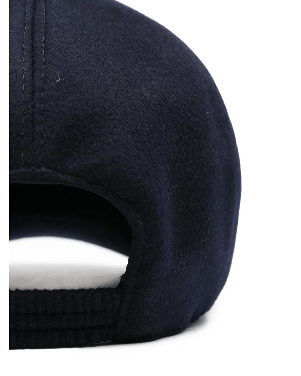 Paul & Shark Blue Cashmere Baseball Cap for men