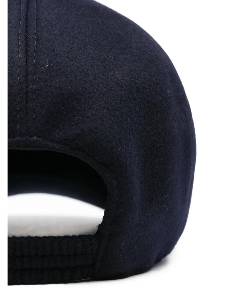 Paul & Shark Blue Cashmere Baseball Cap for men