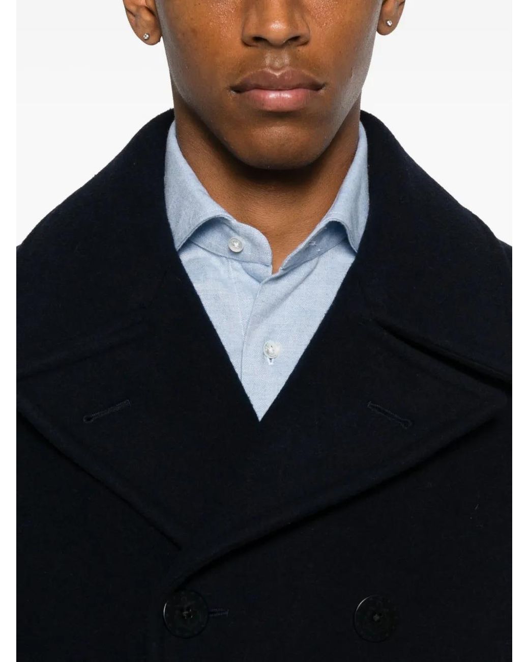 Polo Ralph Lauren Black Double-Breasted Peacoat for men