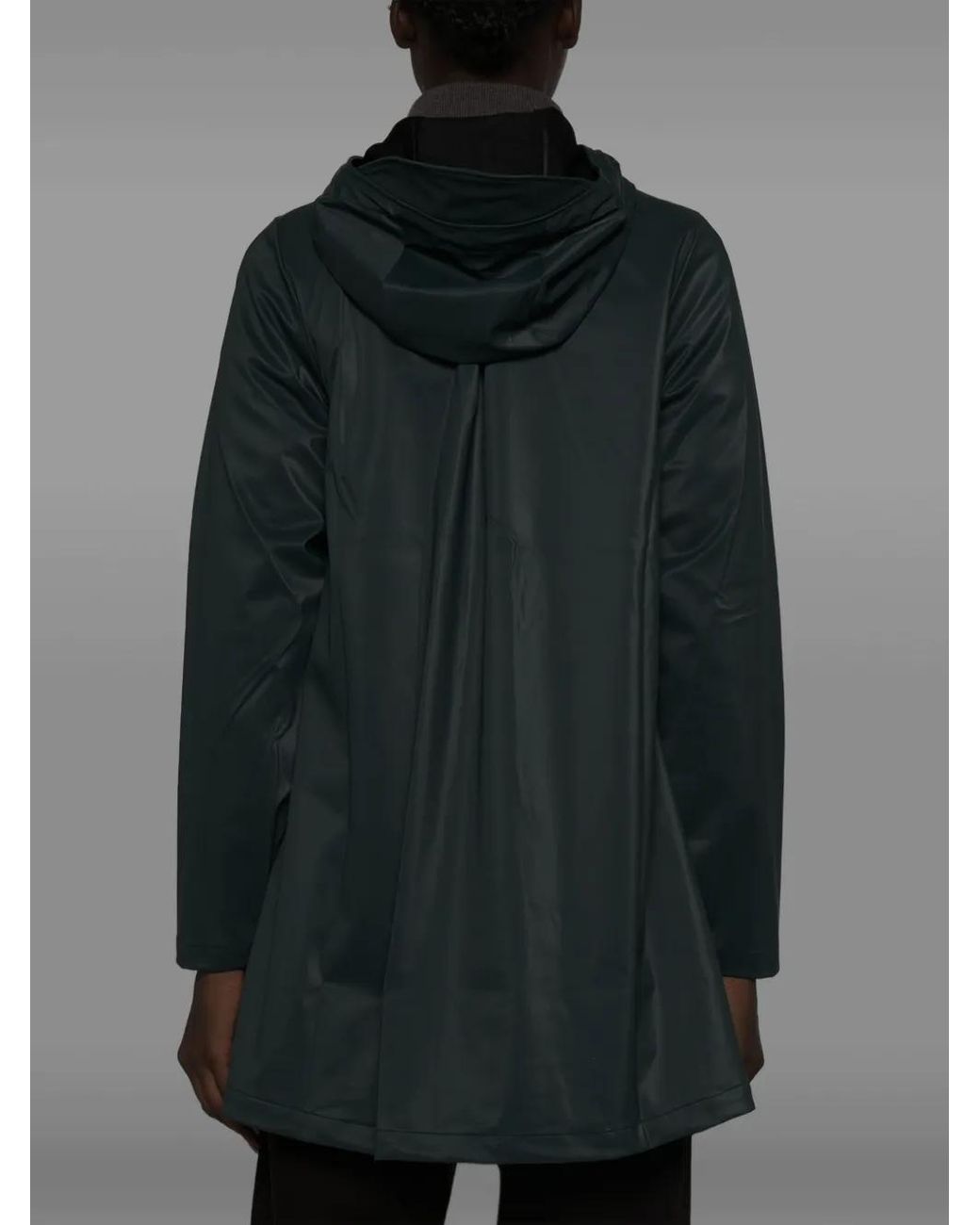Rains Green A-Line Trench Coat