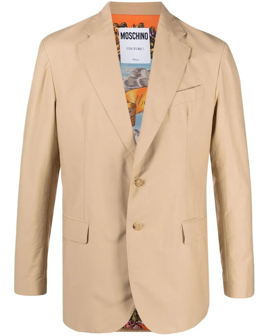 Moschino Natural Cotton Blend Blazer for men