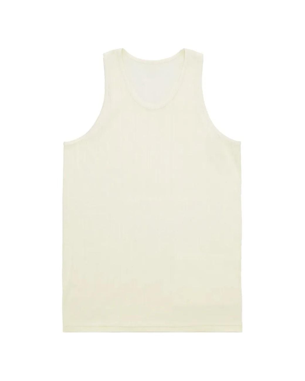 Fortela White Dylan Canottiera Ribbed Tank Top for men