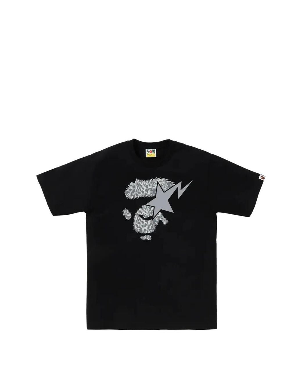 A Bathing Ape Black Ape Face Sta T-Shirt for men