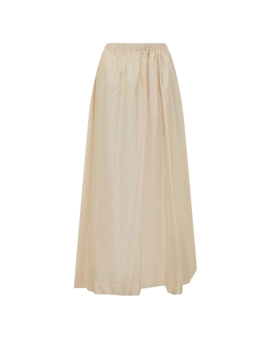 LE SULLY STUDIO White Elasticated Long Skirt