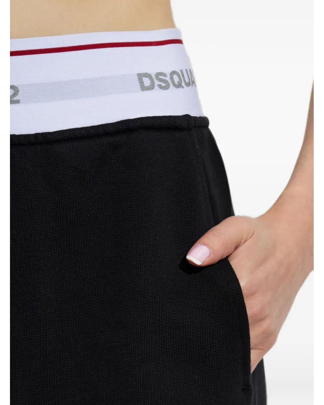 DSquared² Joggingbroek Met Logoband in het Black