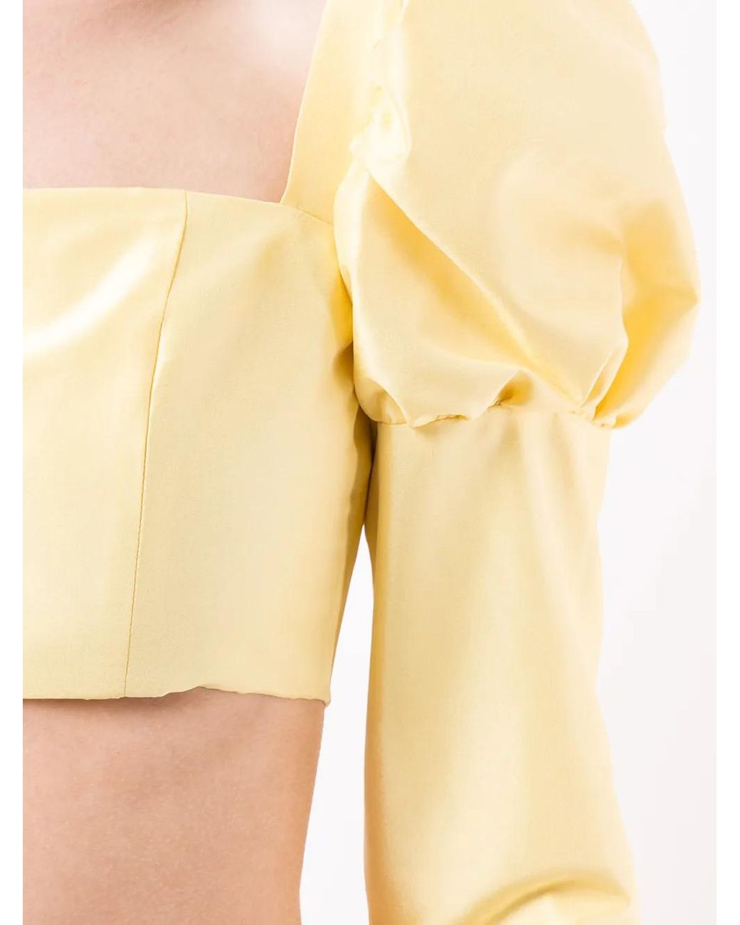 Macgraw Yellow Canary Crop Blouse
