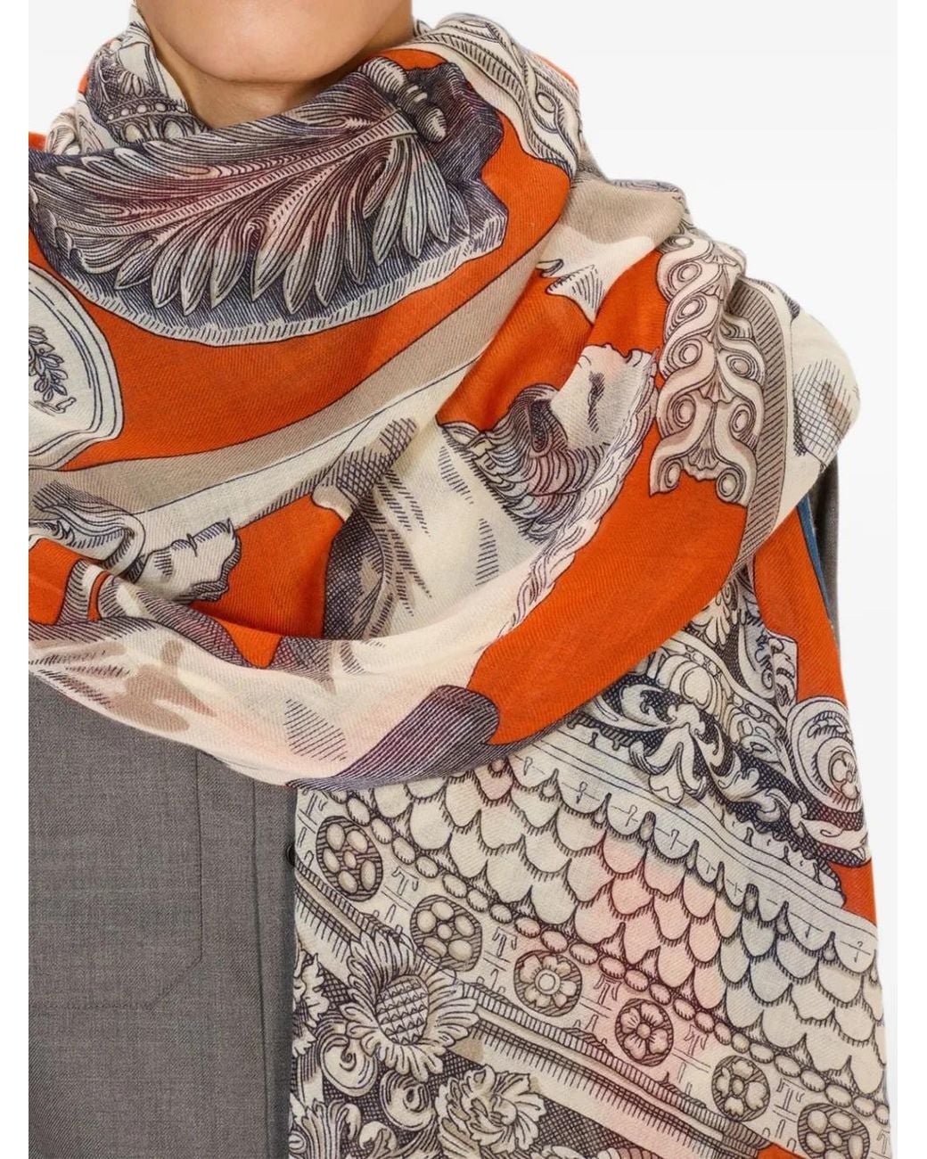 Inoui Edition Orange Archives Graphic-Print Scarf