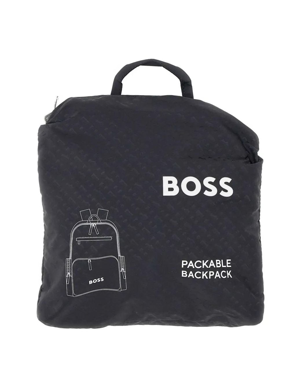 Boss Blue Foldable Packable Backpack for men