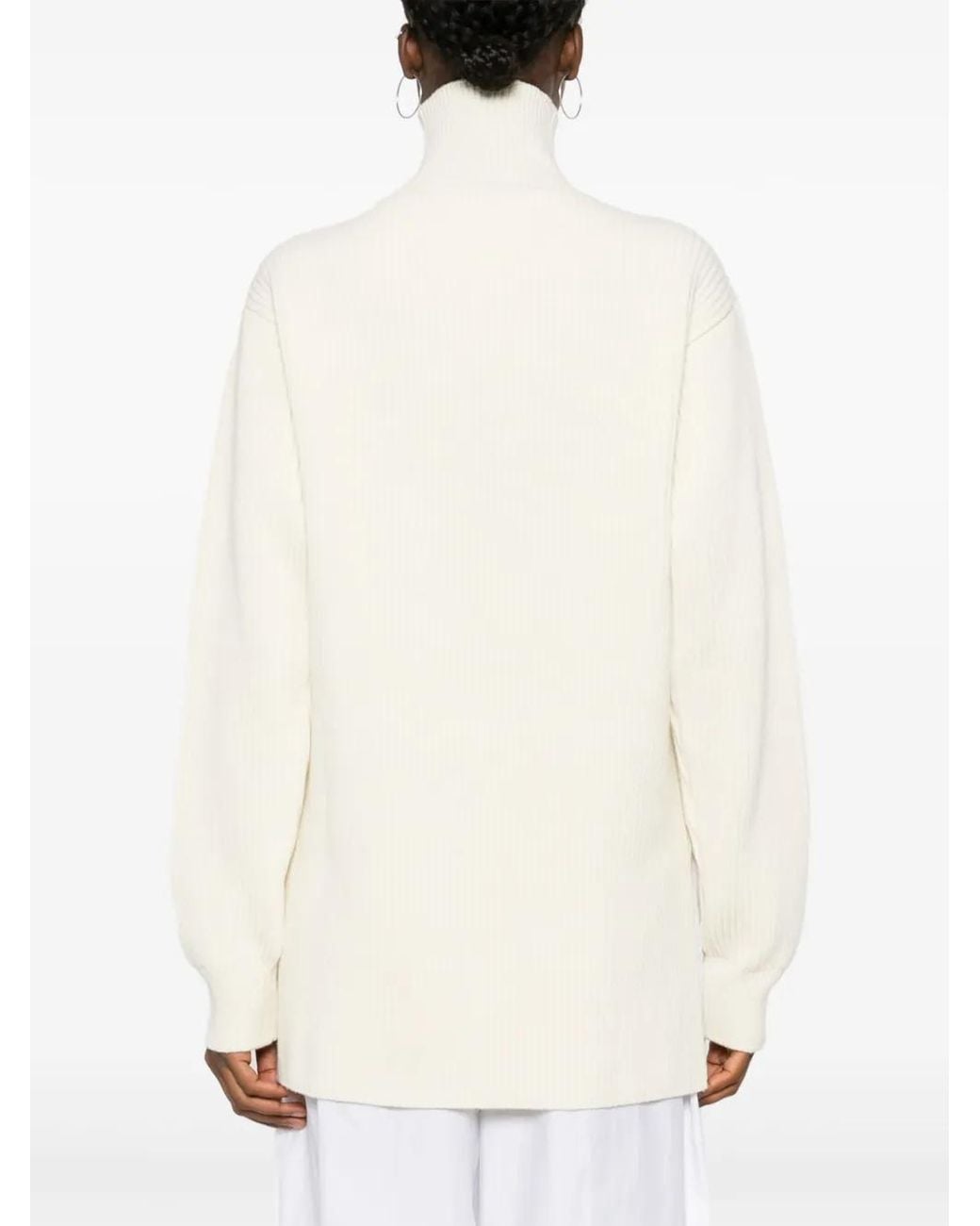 Jil Sander White Sweaters