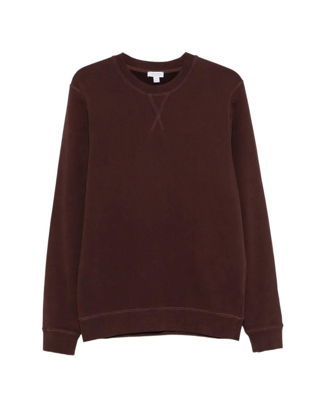 Sunspel Brown Crew-Neck Sweatshirt for men