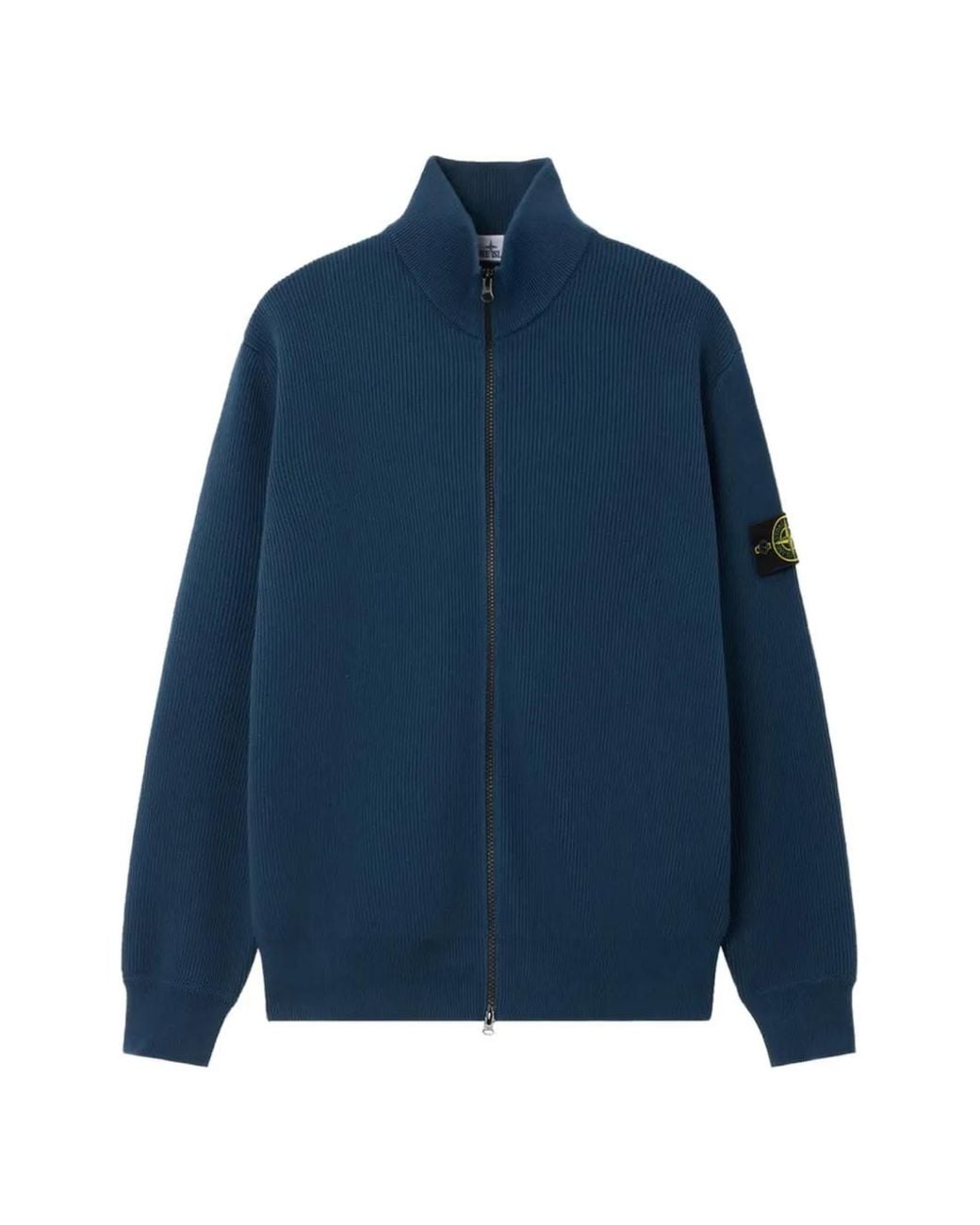 Stone Island Blue 5100126 Ribbed Soft Organic Cotton Sweater for men