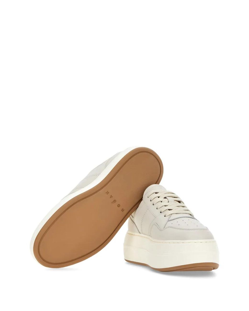 Hogan White Leather Sneakers