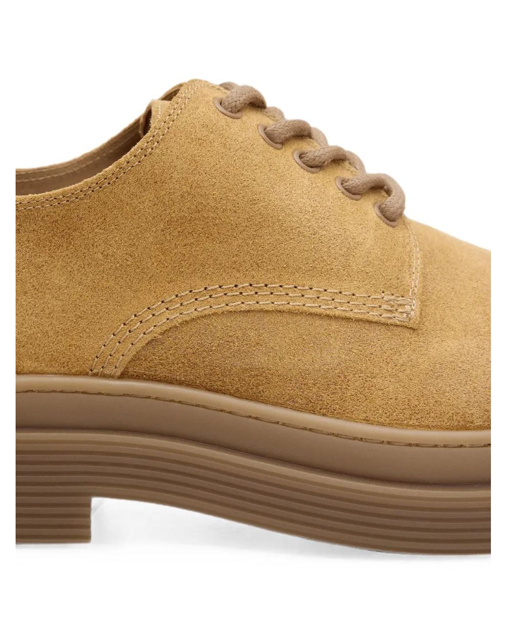 AMI Brown Cow Leather Derbies Shoes for men