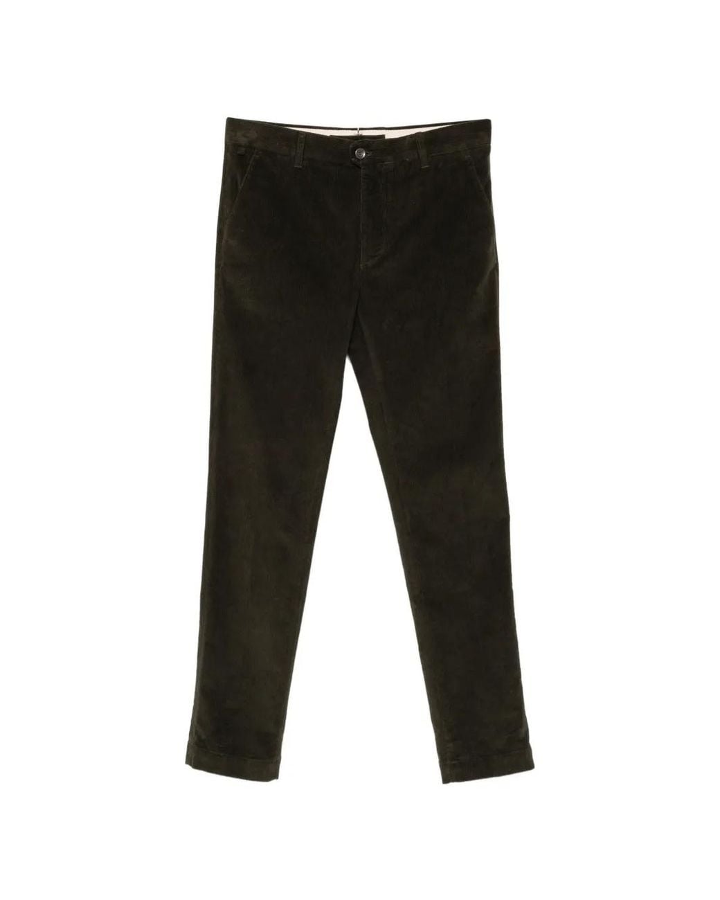 Incotex Black Corduroy Trousers for men