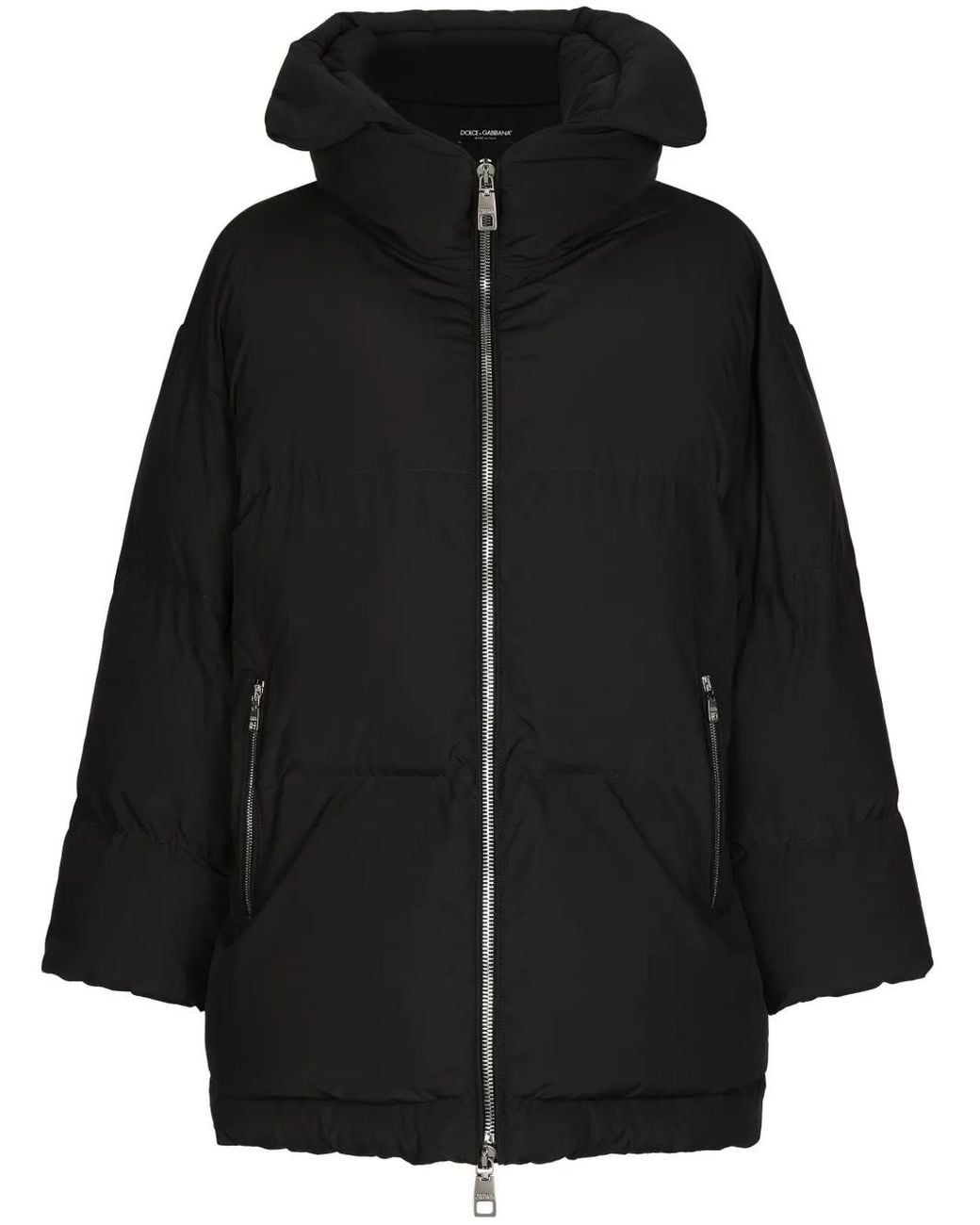 Dolce & Gabbana Black Oversized Puffer Jacket