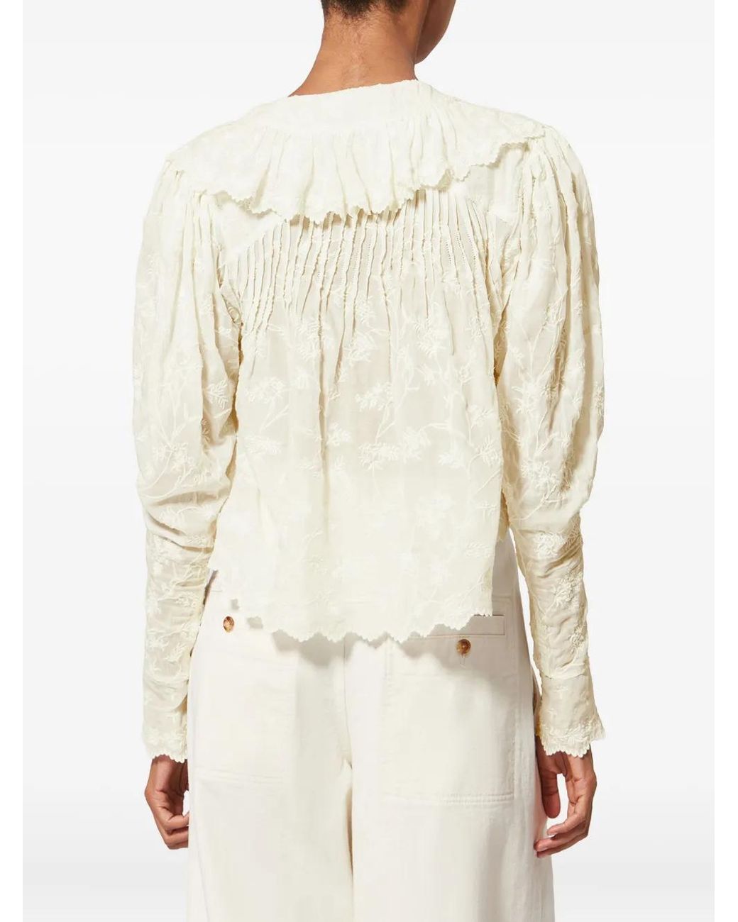 Isabel Marant White Cotton And Silk Top