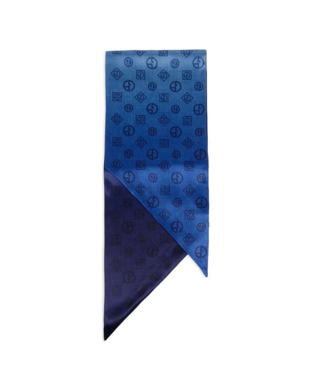 Giorgio Armani Schal Mit Logo-Muster in Blue für Herren