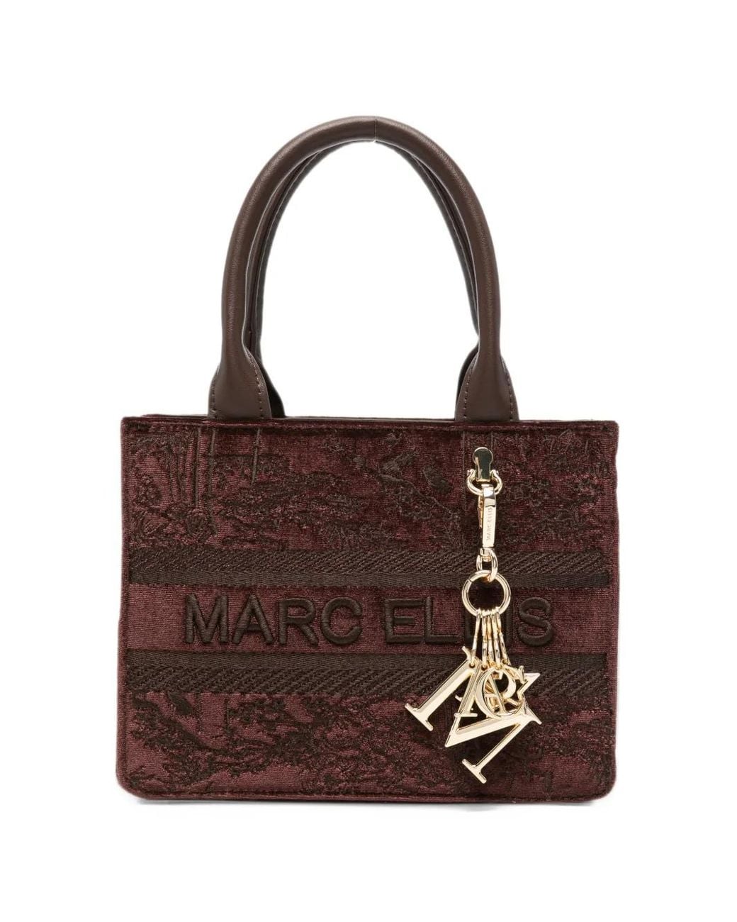 Marc Ellis Brown Small Sophie Logo-Embroidered Mini Bag
