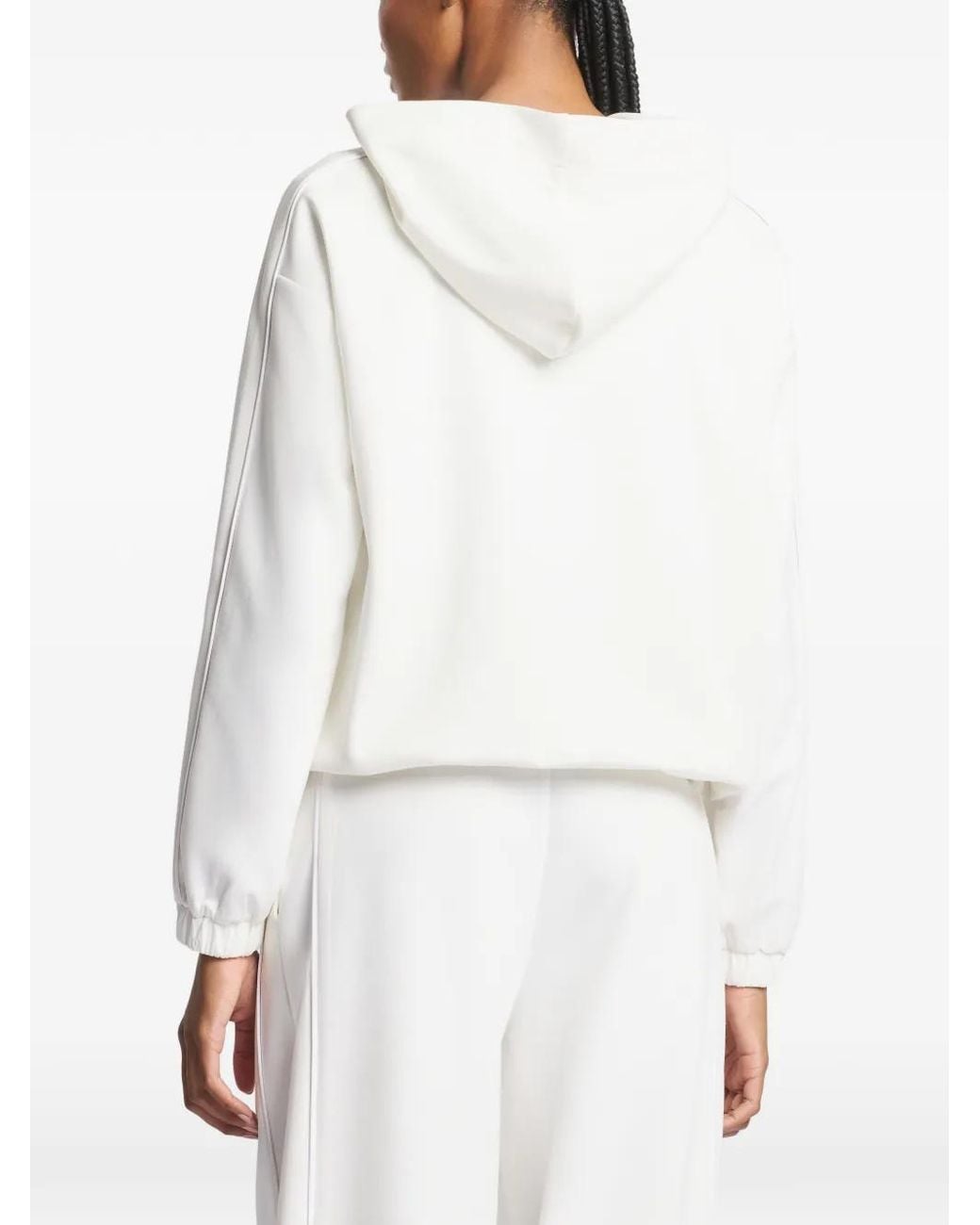 Fay White Long-Sleeve Hoodie